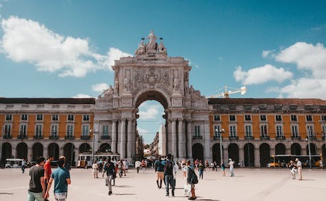 Lisbon's main square and gate